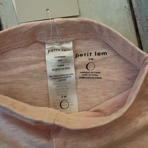 2-Piece PETIT LEM Solid Diaper Shirt and Knit Leggings Set, 3 mos, NWT - Picture 5 of 7